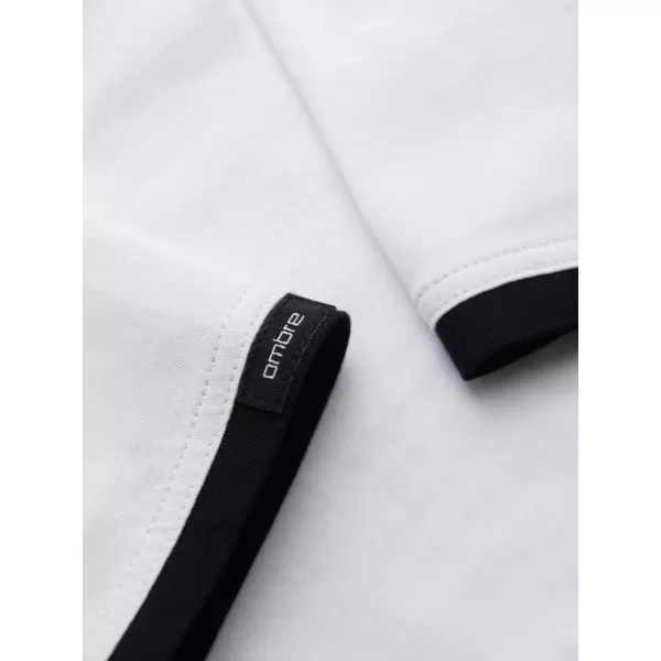  Tricou pentru bărbați OMBRE OM-TSCT-0256 ALB 