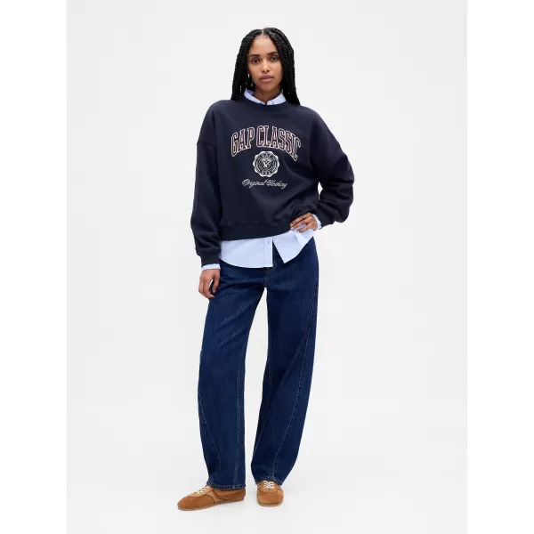  Hanorac de dama GAP LOGO SWEATSHIRT 799272-01 UNIFORMA MARINEI 