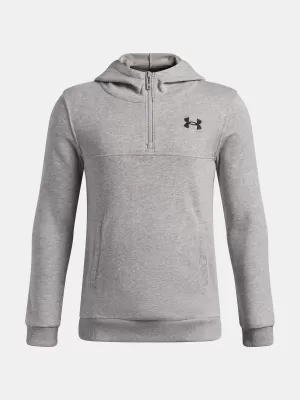 Hanorac pentru băiat UNDER ARMOUR UA RIVAL LW 1/4 ZIP HOODIE 6009316-011 GRI