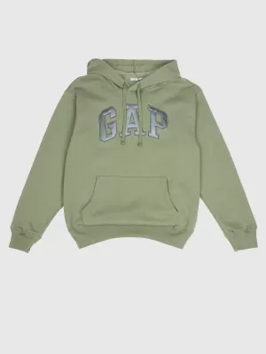 Hanorac de dama GAP LOGO PULLOVER HOODIE 800434-09 VERDE MESCULEN
