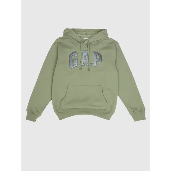  Hanorac de dama GAP LOGO PULLOVER HOODIE 800434-09 VERDE MESCULEN 