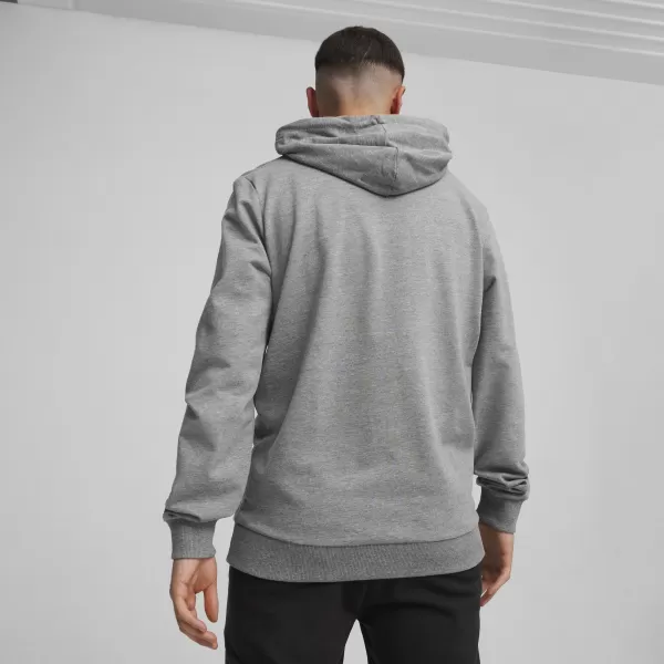  Panoul pentru bărbați PUMA TEAMGOAL CASUALS HOODY 658618_33 HEATHER GRI MEDIU/ALB 