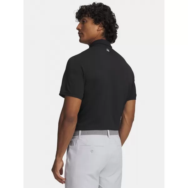  Tricou pentru bărbați UNDER ARMOUR T2G PIQUE POLO 6012303-001 NEGRU 