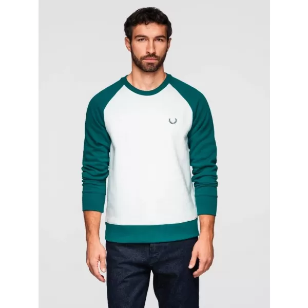  Hanorac pentru bărbați OMBRE OM-SSNZ-0239 CREM ȘI VERDE ÎNCHIS 