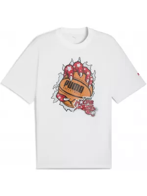 Tricou pentru bărbați PUMA HOOPAVERSE TEE 3 632891-01 PUMA ALB
