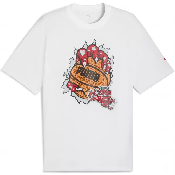  Tricou pentru bărbați PUMA HOOPAVERSE TEE 3 632891-01 PUMA ALB 