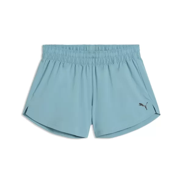  Pantaloni scurți de damă PUMA TAD ESSENTIAL 3" WOVEN SHORT 525903_99 ALBASTRUL MĂRII BALTICE 