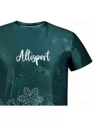 Cămașă de Crăciun pentru bărbați premium ALTISPORT VOJ/ALMVN8TR06 VERDE