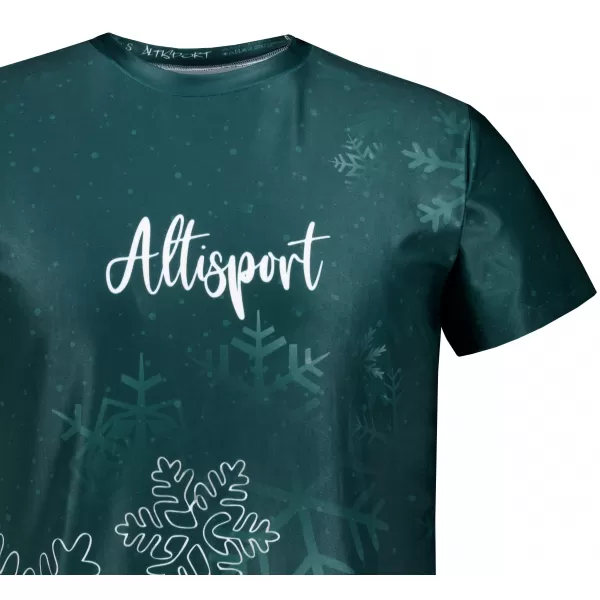  Cămașă de Crăciun pentru bărbați premium ALTISPORT VOJ/ALMVN8TR06 VERDE 