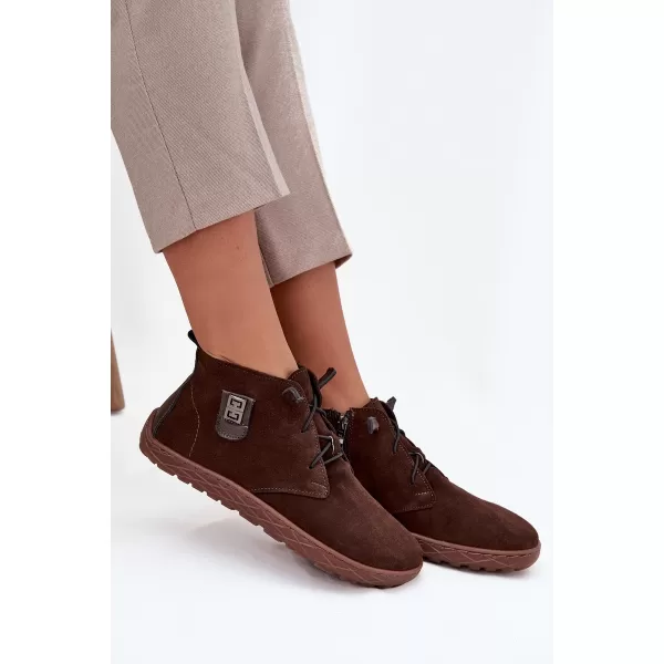  Pantofi de dama ZAZOO 30072 CIOCOLATĂ 
