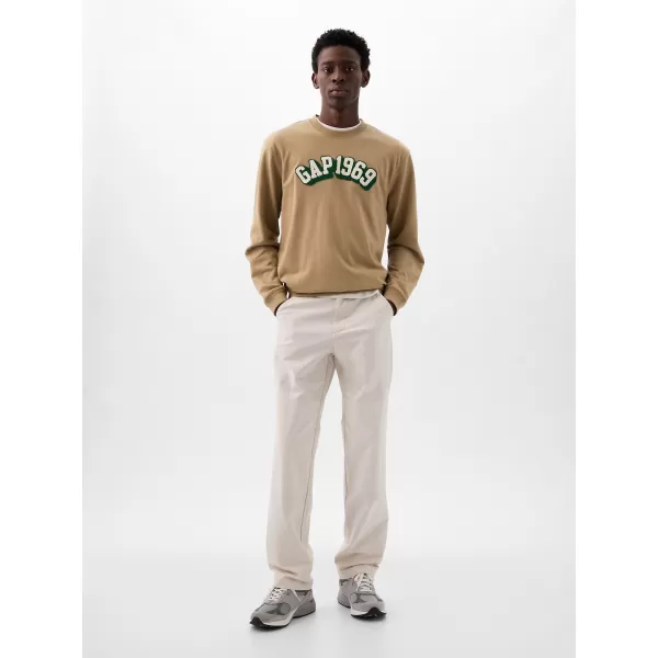  Hanorac pentru bărbați GAP LOGO CREWNECK SWEATSHIRT 829103-08 KAKI PERFECT 