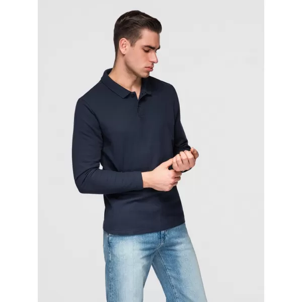  Tricou pentru bărbați OMBRE OM-POBL-0162 ALBASTRU MARIN 