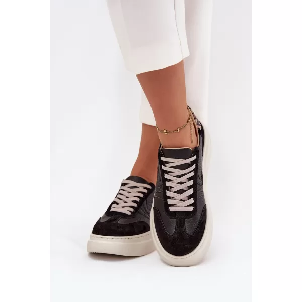  Adidași de damă ZAZOO N1263 BEJ/NEGRU 