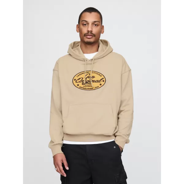  Hanorac pentru bărbați GAP LOGO PULLOVER HOODIE 744731-01 KAKI 