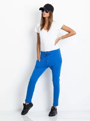 Pantaloni de trening pentru femei BASIC FEEL GOOD RV-DR-3698.06X ALBASTRU ÎNCHIS