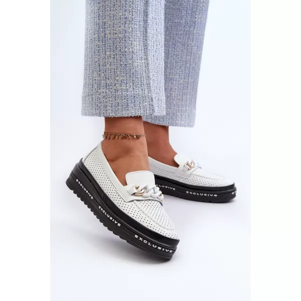  Mocasini de dama S.BARSKI LR618 ALB 