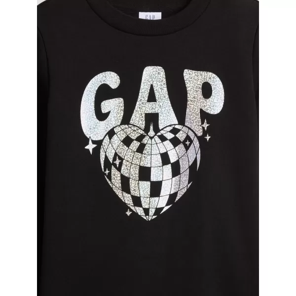 Hanorac pentru copii GAP CREW SWEATSHIRT 839149-07 MINGE DISCO ARGINTIE 