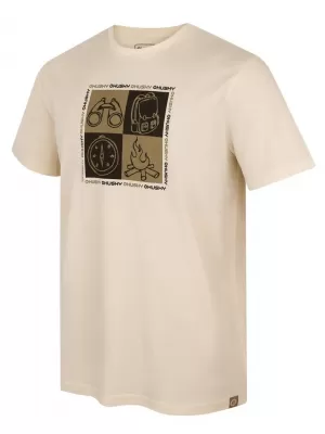 Tricou pentru bărbați HUSKY TEE SQUARE M BEJ