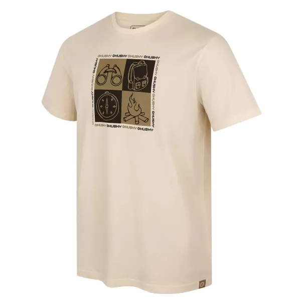  Tricou pentru bărbați HUSKY TEE SQUARE M BEJ 