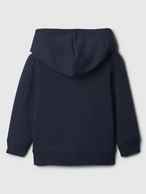 Hanorac pentru copii GAP LOGO PULLOVER HOODIE 618806-02 TAPISERIE BLEUMARIN
