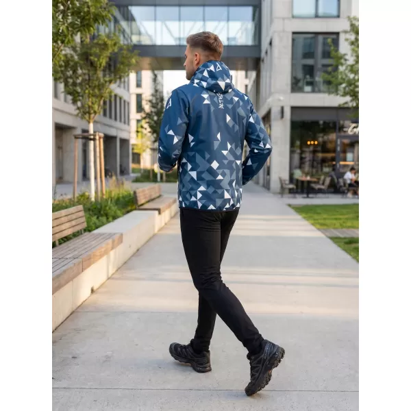  Jachetă softshell premium pentru bărbați ALTISPORT VOJ/ALM108JACK01 BLEUMARIN/ALB 