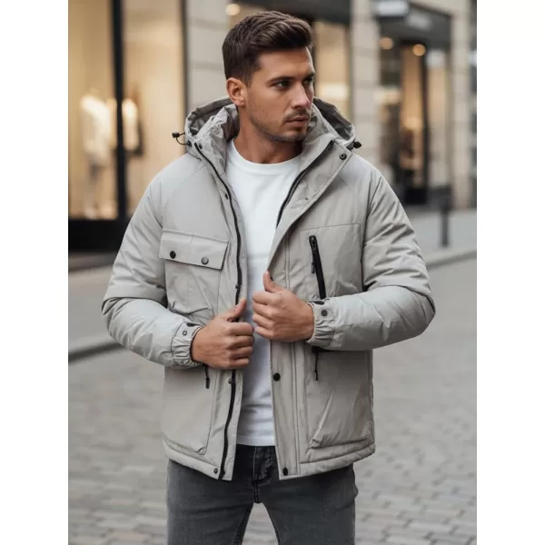  Jachetă pentru bărbați DSTREET TX5107 ALB 