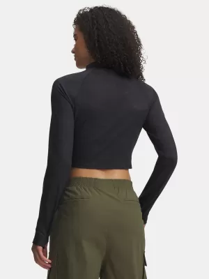 Tricou pentru femei UNDER ARMOUR MERIDIAN SUEDE EFFECT LS 6007020-001 NEGRU