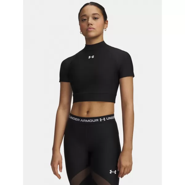  Tricou pentru femei HEATGEAR CROP MOCK SS 6010006-008 NEGRU Under Armour 