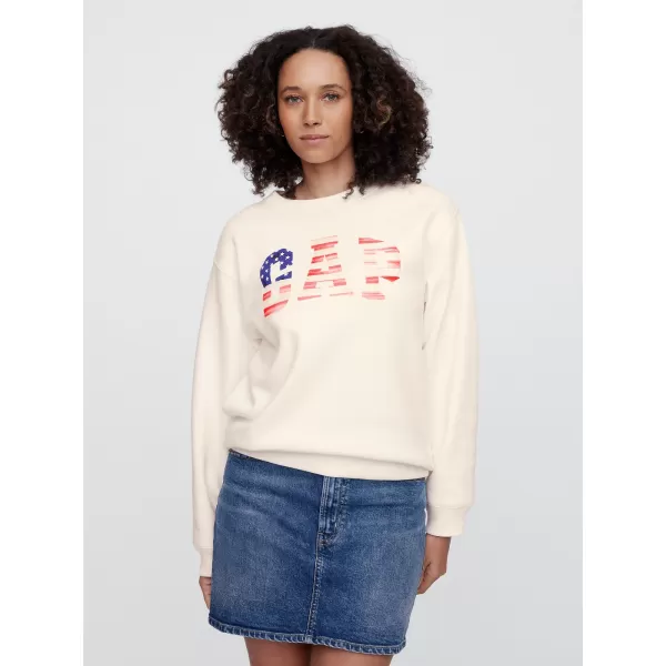  Hanorac de dama GAP LOGO SWEATSHIRT 782487-01 NOUA OPT ALB 