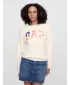 Hanorac de dama GAP LOGO SWEATSHIRT 782487-01 NOUA OPT ALB