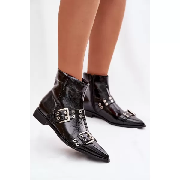  Pantofi de dama cu toc BOTO HAMIRA 42065 NEGRU 