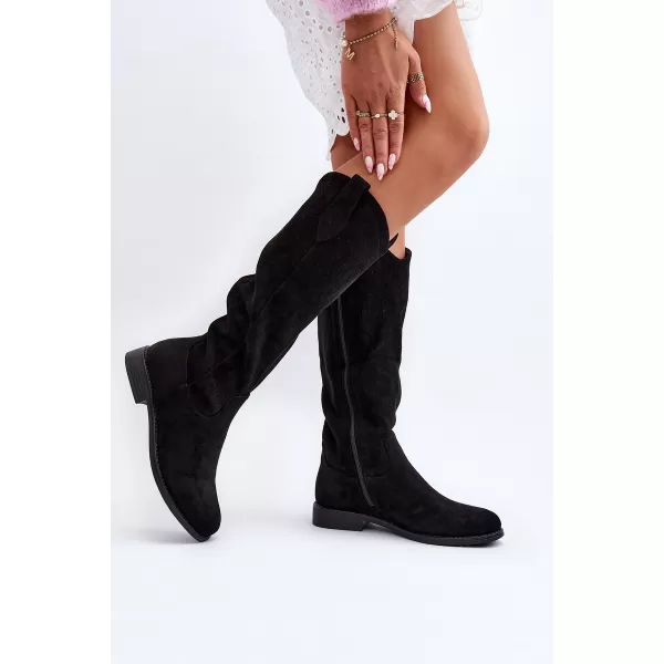  Cizme de dama S.BARSKI HY66-132 NEGRU 