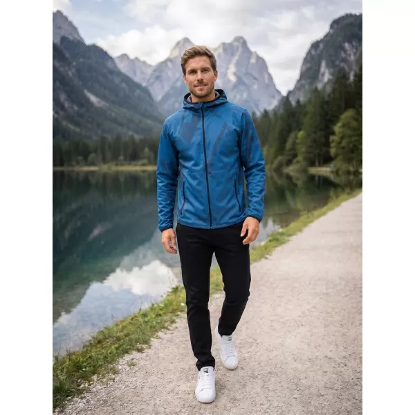  Jachetă softshell premium pentru bărbați ALTISPORT VOJ/ALM079JACK01 ALBASTRU 