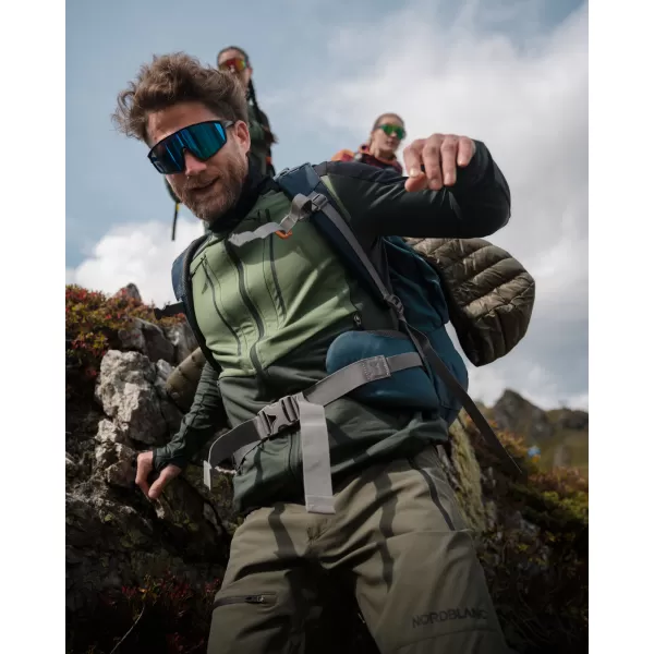  Hanorac powerfleece pentru bărbați NORDBLANC GROAN NBWFM8282 VERDE ÎNCHIS 