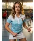 Tricou de Crăciun de damă cu guler premium ALTISPORT VOJ/ALWVN3TR05 ALBASTRU