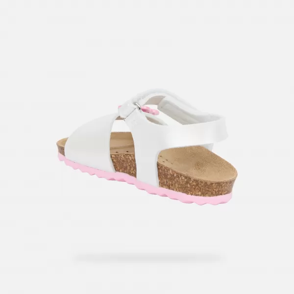  Sandale pentru fete GEOX CHALKI B552RD000NFC1000 ALB 