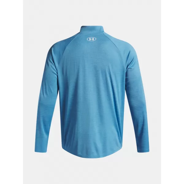  Tricou pentru bărbați UNDER ARMOUR UA TECH TEXTURED 1/2 ZIP 1382797-453 ALBASTRU 