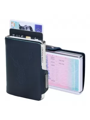Portofel MONDRAGHI Silhouette Modern Deer ALBASTRU