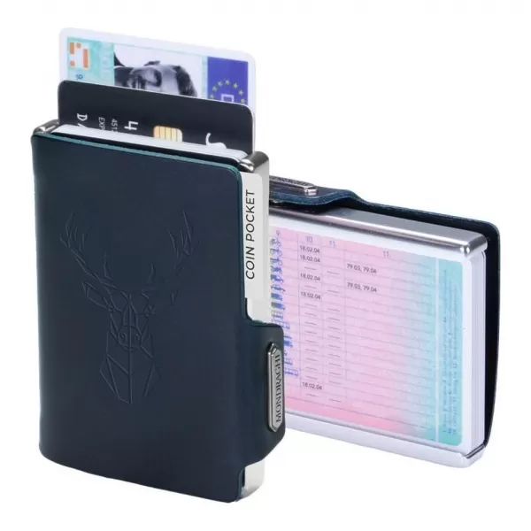  Portofel MONDRAGHI Silhouette Modern Deer ALBASTRU 