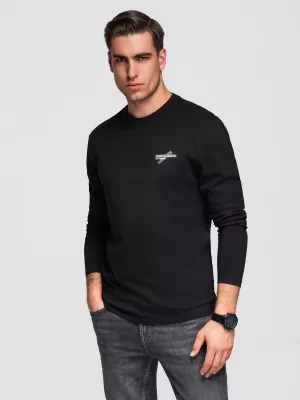 Tricou pentru bărbați OMBRE OM-LSPT-0136 NEGRU