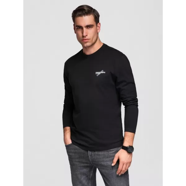  Tricou pentru bărbați OMBRE OM-LSPT-0136 NEGRU 