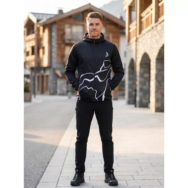  Jachetă softshell premium pentru bărbați ALTISPORT VOJ/ALM073JACK01 NEGRU 