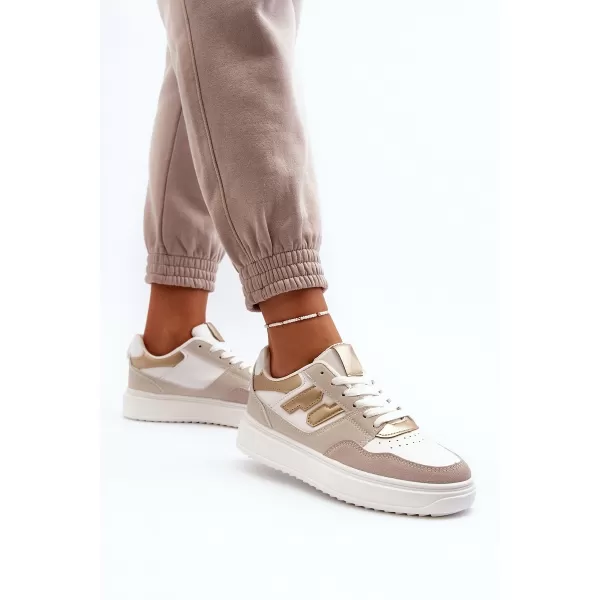  Adidași de damă BOTO REGINES 30370 ALB/AURIU 