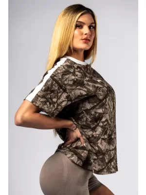 Tricou relaxat POWER 894 LIGHT BROWN CAMO Nebbia
