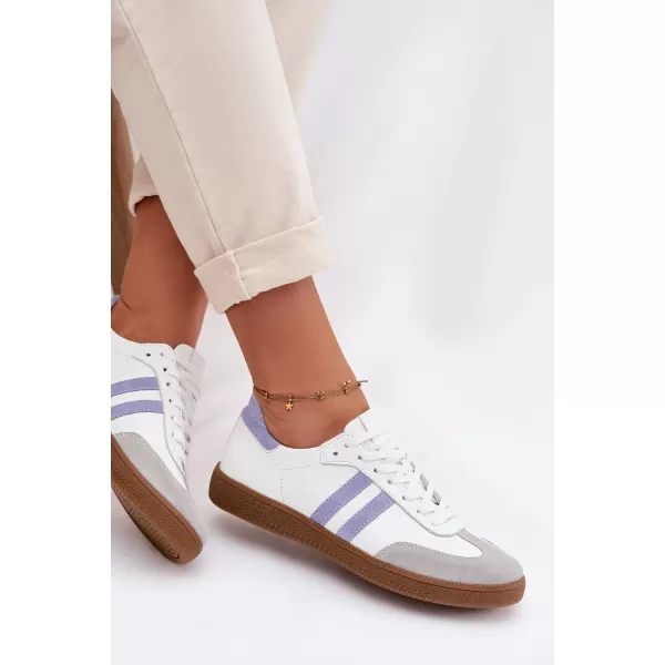  Adidași de damă ZAZOO N1068 ALB/ALBASTRU VIOLET 
