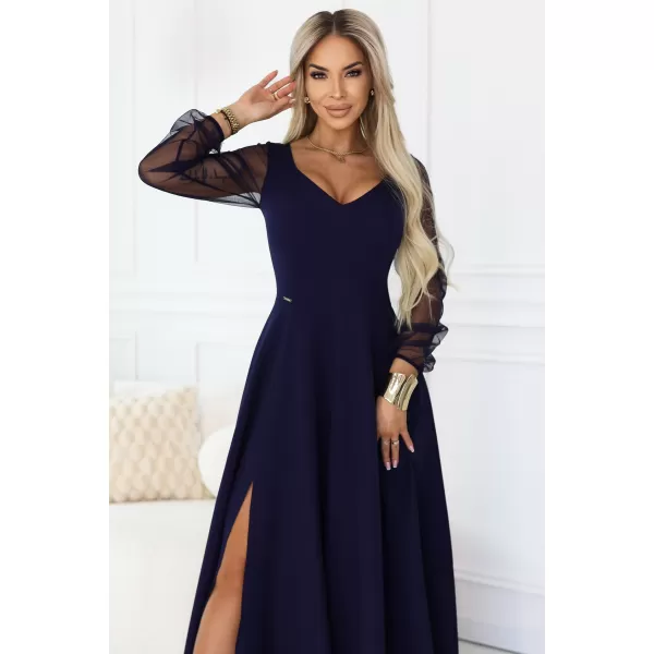  Rochie NUMOCO 640-3 ALBASTRU ÎNCHIS 