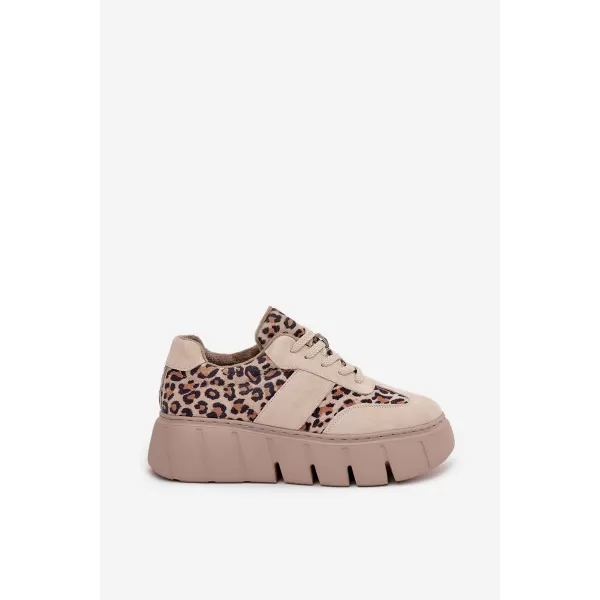  Adidași de damă VINCEZA LEOPARDO BEJ 