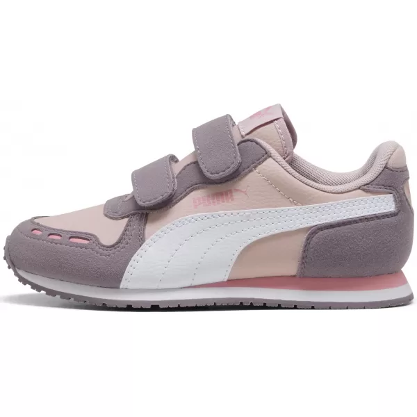  Pantofi pentru copii PUMA CABANA RACER SL 20 V PS 383730-22 CEAȚĂ MOV/ALB/GEM DE PRUNE 