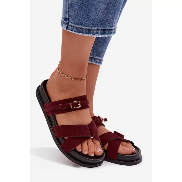  Papuci de damă BOTO SELORINA 41592 BURGUNDIA 