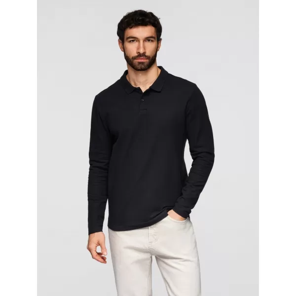  Tricou pentru bărbați OMBRE OM-POBL-0162 NEGRU 
